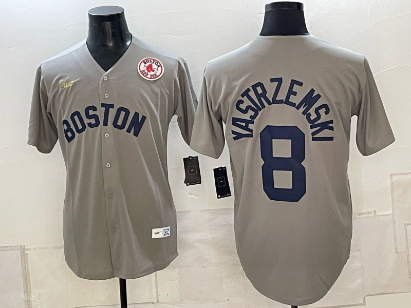 Men Boston Red Sox #8 Yastrzemski grey 2026 Nike MLB Jerseys 09180014->boston red sox->MLB Jersey